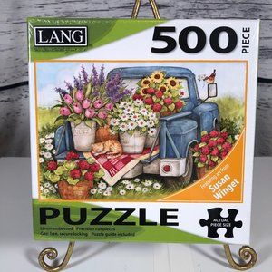 NEW Puzzle Flowers Truck Cat Bird 500 pc Lang Art